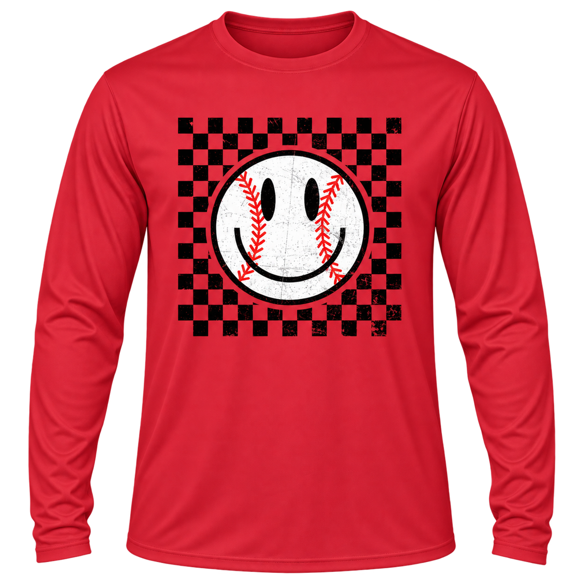 Baseball Smiley (Checkered) Tee