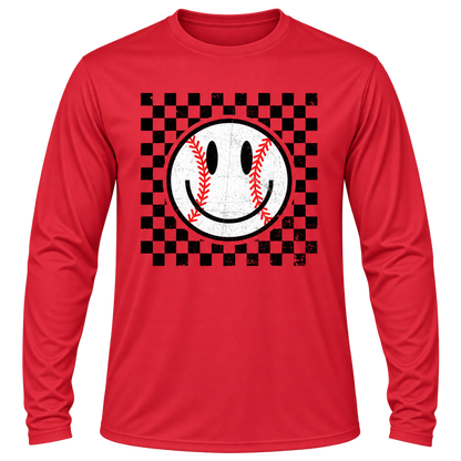 Baseball Smiley (Checkered) Tee