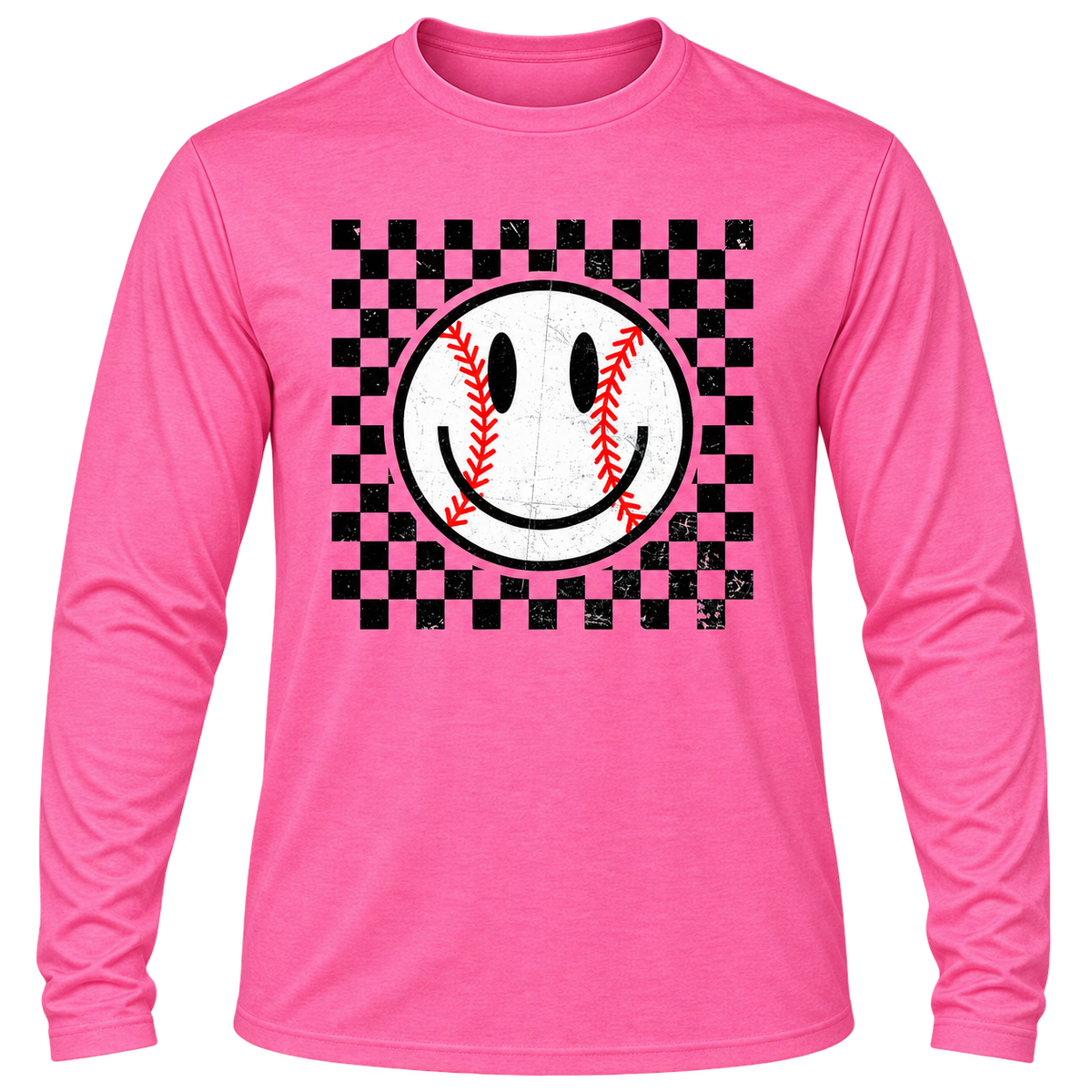Baseball Smiley (Checkered) Tee