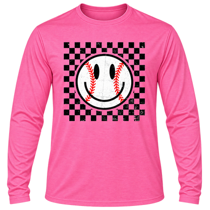 Baseball Smiley (Checkered) Tee