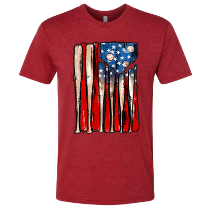 Baseball Bats Flag Tee