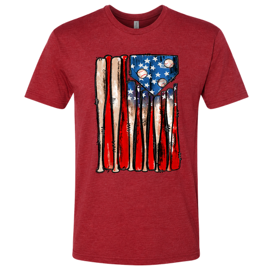 Baseball Bats Flag Tee