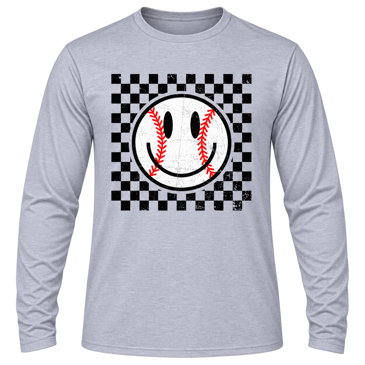 Baseball Smiley (Checkered) Tee