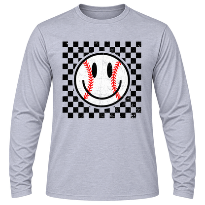 Baseball Smiley (Checkered) Tee