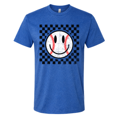 Baseball Smiley (Checkered) Tee