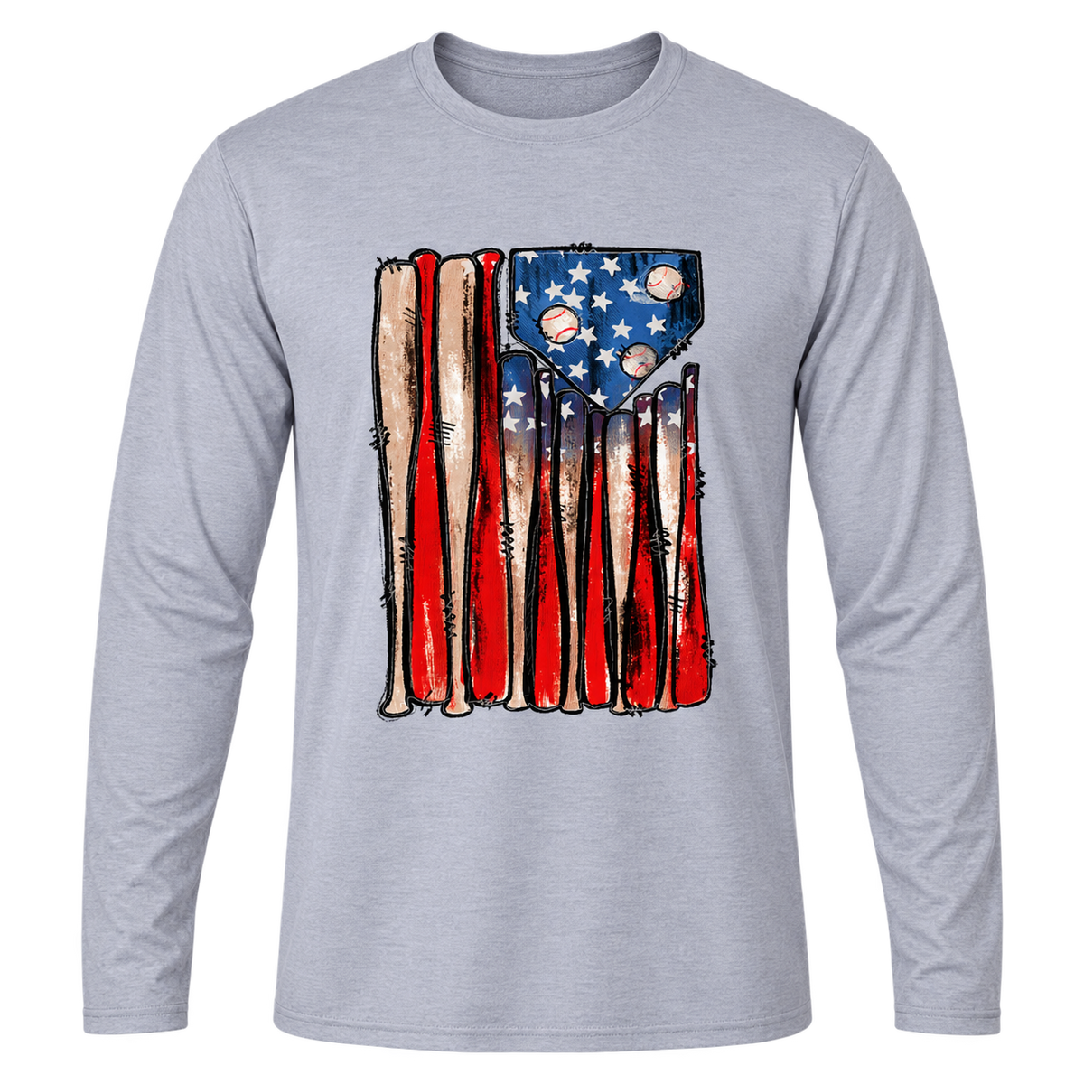 Baseball Bats Flag Tee