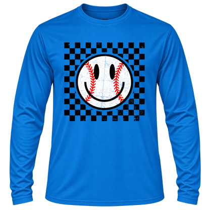 Baseball Smiley (Checkered) Tee