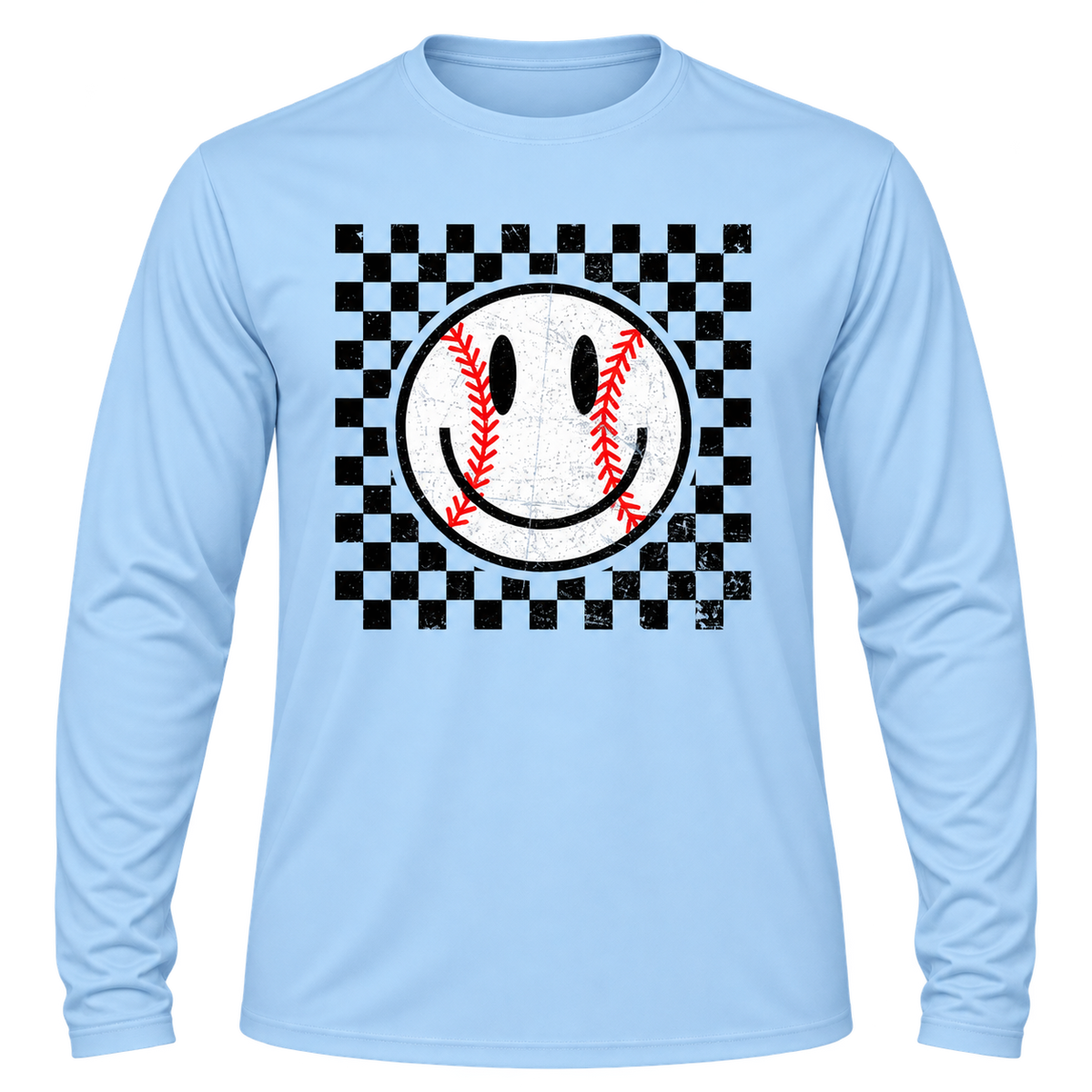 Baseball Smiley (Checkered) Tee
