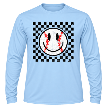 Baseball Smiley (Checkered) Tee