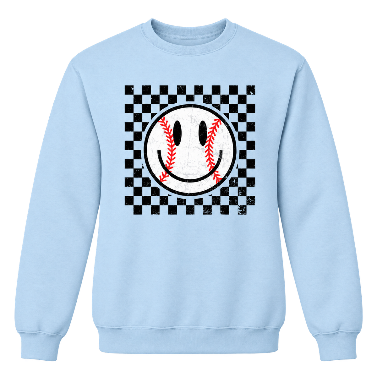 Baseball Smiley (Checkered) Tee