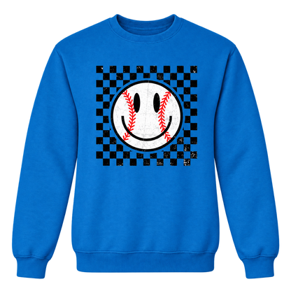 Baseball Smiley (Checkered) Tee