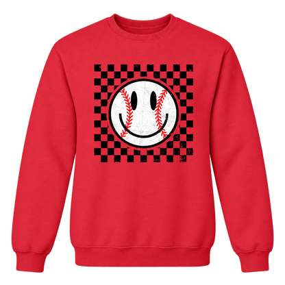 Baseball Smiley (Checkered) Tee