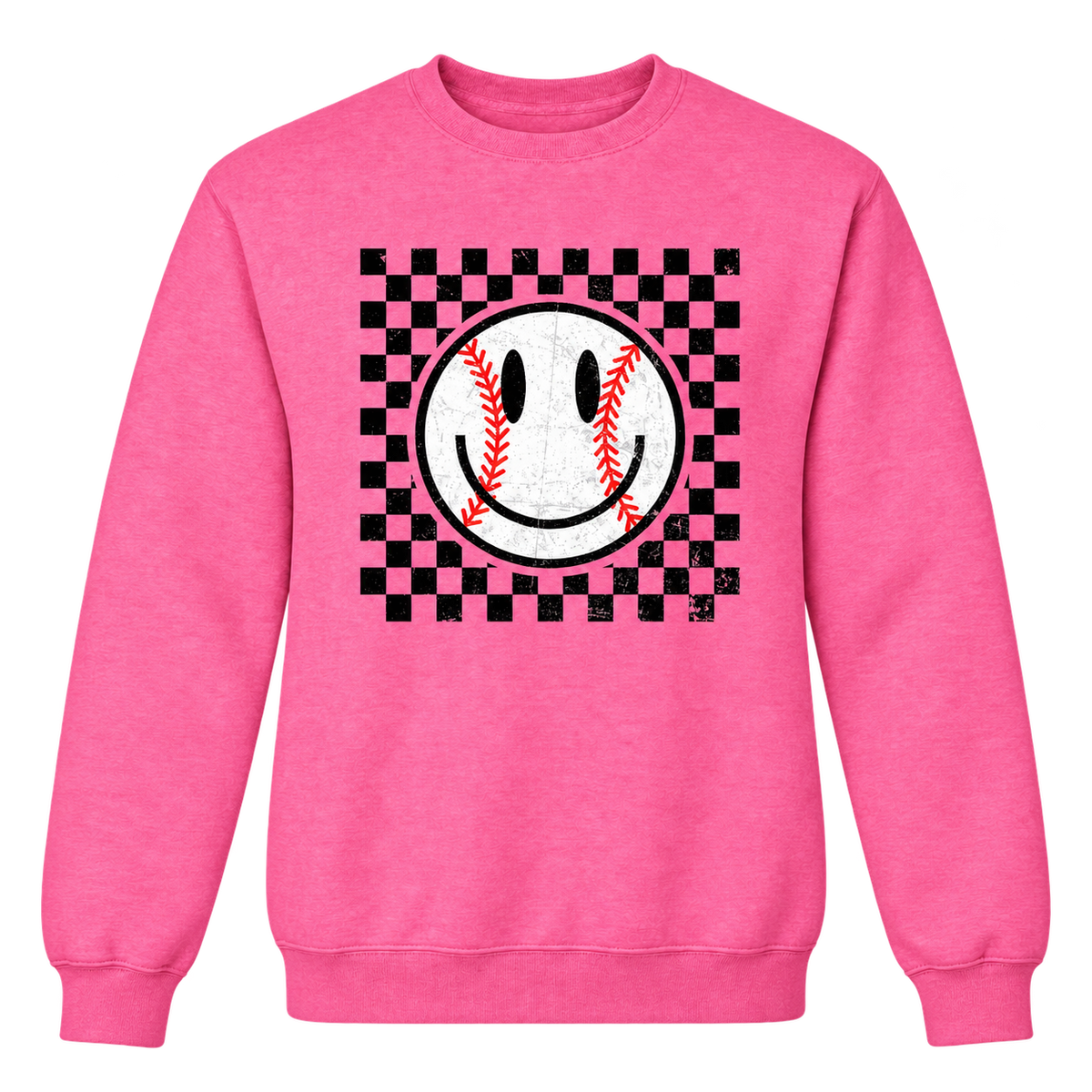 Baseball Smiley (Checkered) Tee