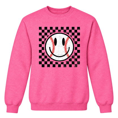 Baseball Smiley (Checkered) Tee