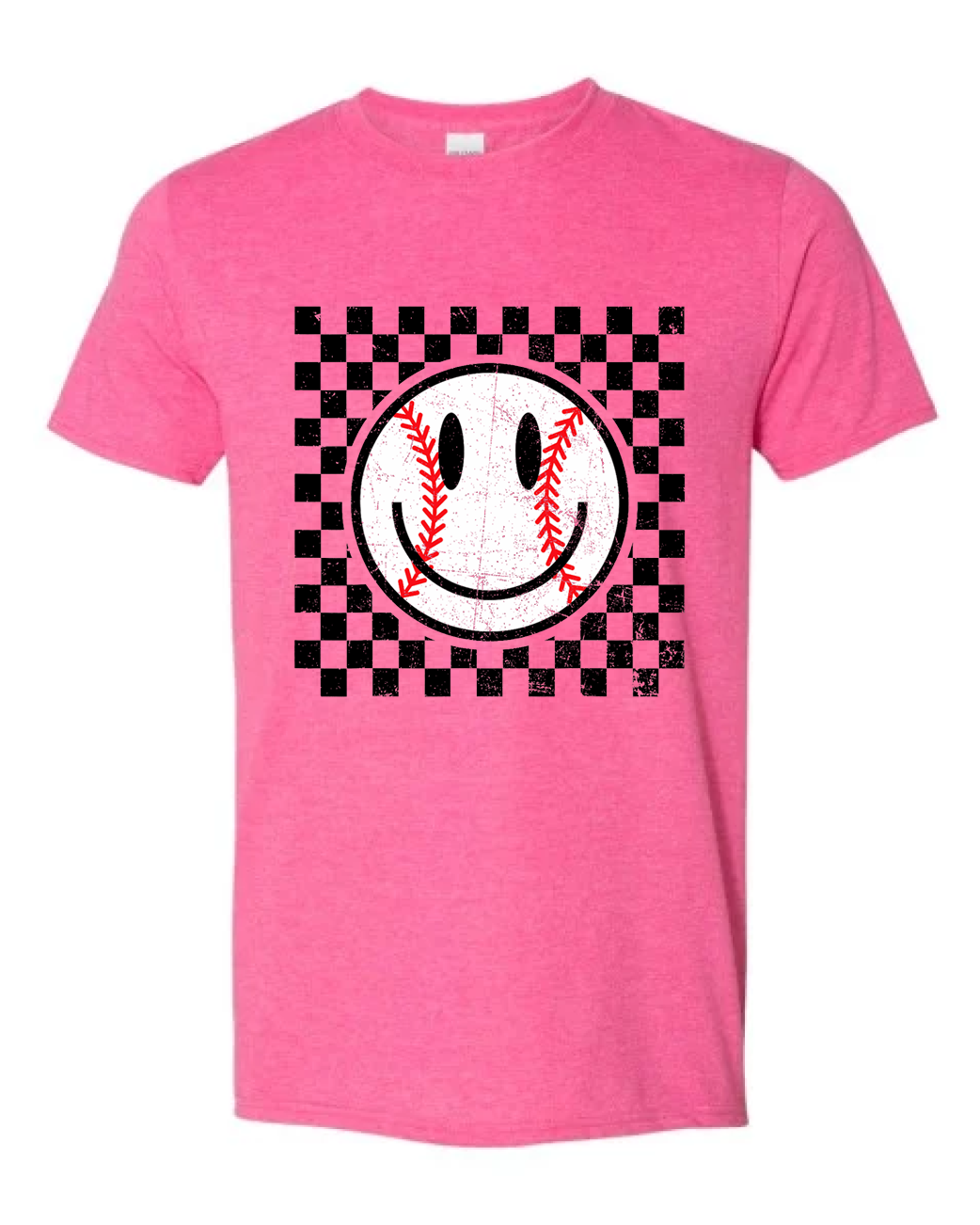 Baseball Smiley (Checkered) Tee