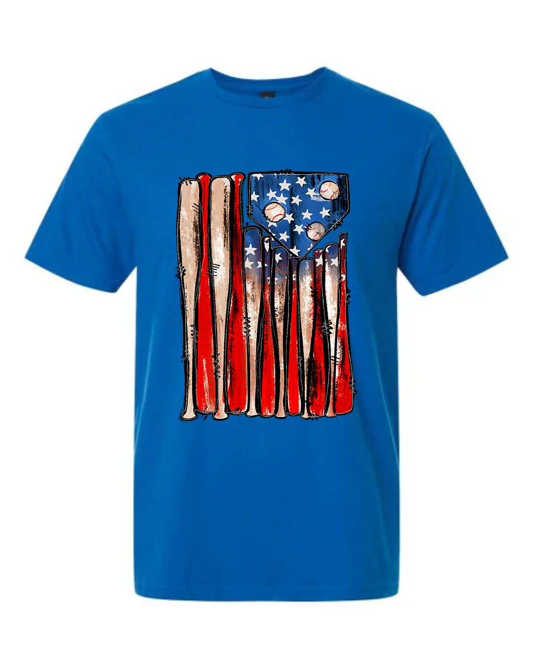 Baseball Bats Flag Tee