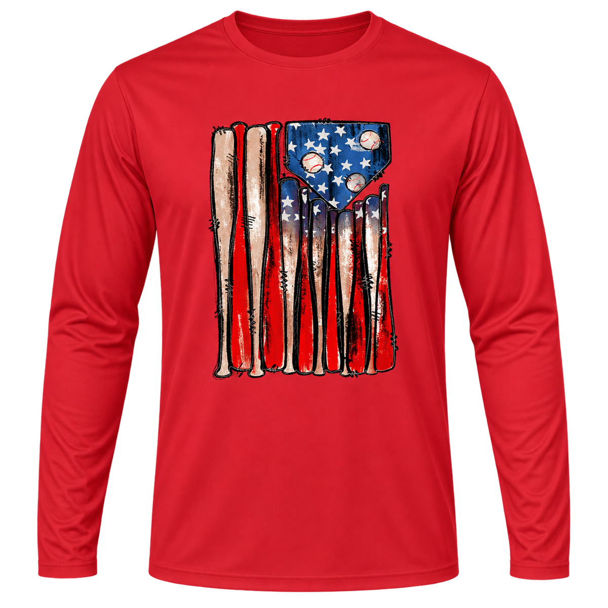 Baseball Bats Flag Tee