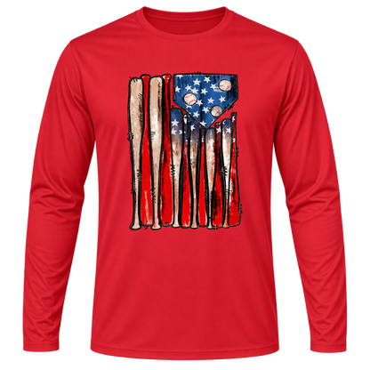 Baseball Bats Flag Tee