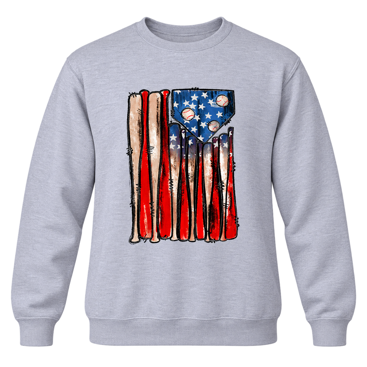 Baseball Bats Flag Tee